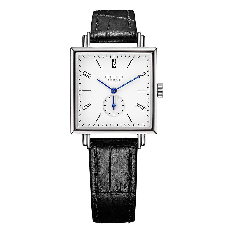 Montre Carrée Minimaliste Unisexe : L'Élégance Intemporelle avec Cuir Véritable et Mouvement Japonais de Précision - Louis Alat