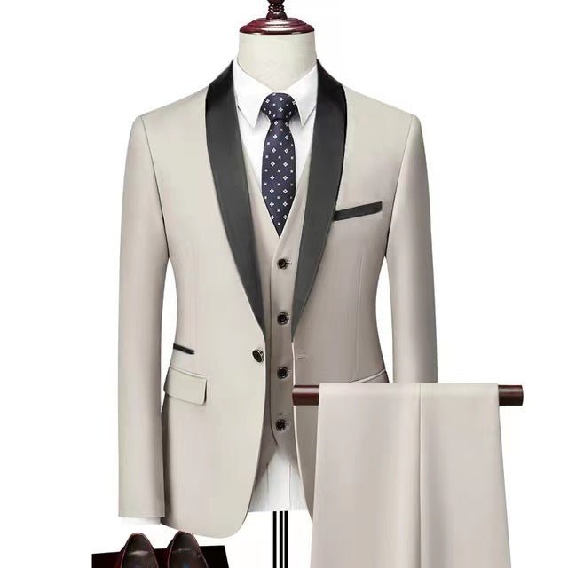 🧵 L’élégance incarnée : le costume homme 3 pièces beige premium - Louis Alat