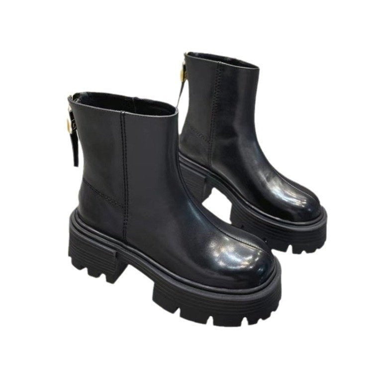 Bottines courtes femme “Midnight Luxe” – Talon épais & coupe chic - Louis Alat