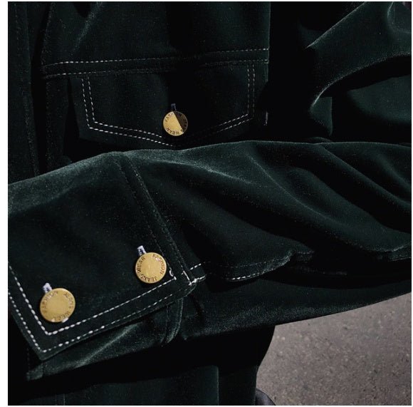 Veste Homme Velours Vert Foncé – Élégance Exclusive Style Hong Kong - Louis Alat