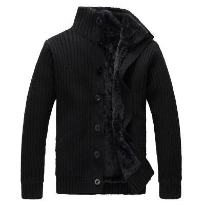 Veste Tricot Homme Hiver – Col Montant & Doublure Thermique - Louis Alat