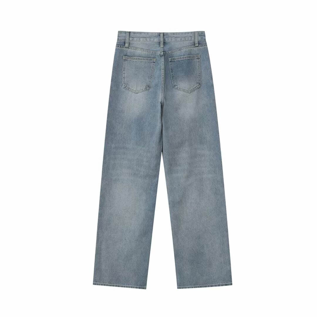 Jean Femme Coupe Droite Taille Haute – Style Décontracté & Chic - Louis Alat