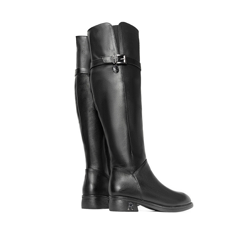 Bottes Hautes Femme « Royal Shearling » – Cuir Véritable & Doublure Laine Mérinos - Louis Alat