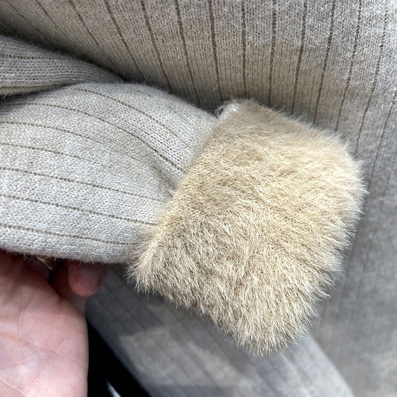 ❄️ Pull Hiver Femme Doublé Polaire – Base Thermique Élégante à Col Montant - Louis Alat
