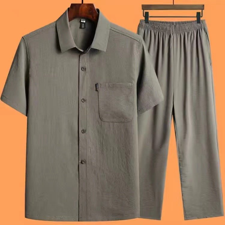 Ensemble Décontracté Homme – Chemise & Pantalon en Coton ICE Ultra Léger - Louis Alat