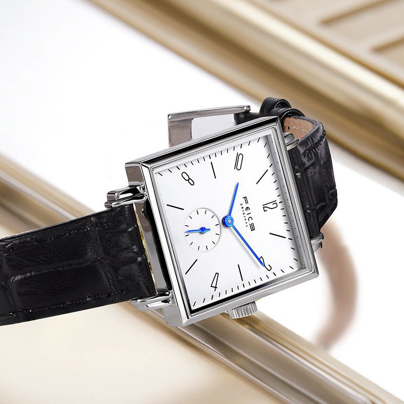 Montre Carrée Minimaliste Unisexe – Cuir Véritable & Mouvement Japonais - Louis Alat
