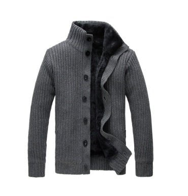 Veste Tricot Homme Hiver – Col Montant & Doublure Thermique - Louis Alat