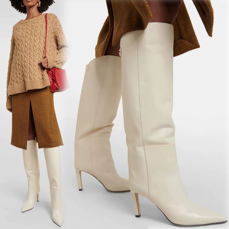 Bottes Élégance Haute Tige – Cuir Lisse & Talon Fin - Louis Alat