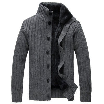 Veste Tricot Homme Hiver – Col Montant & Doublure Thermique - Louis Alat