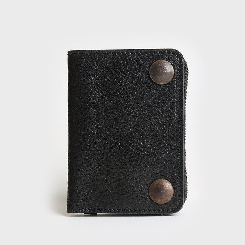 Portefeuille Homme en Cuir Véritable – Boutons Vintage & Finition Rétro - Louis Alat