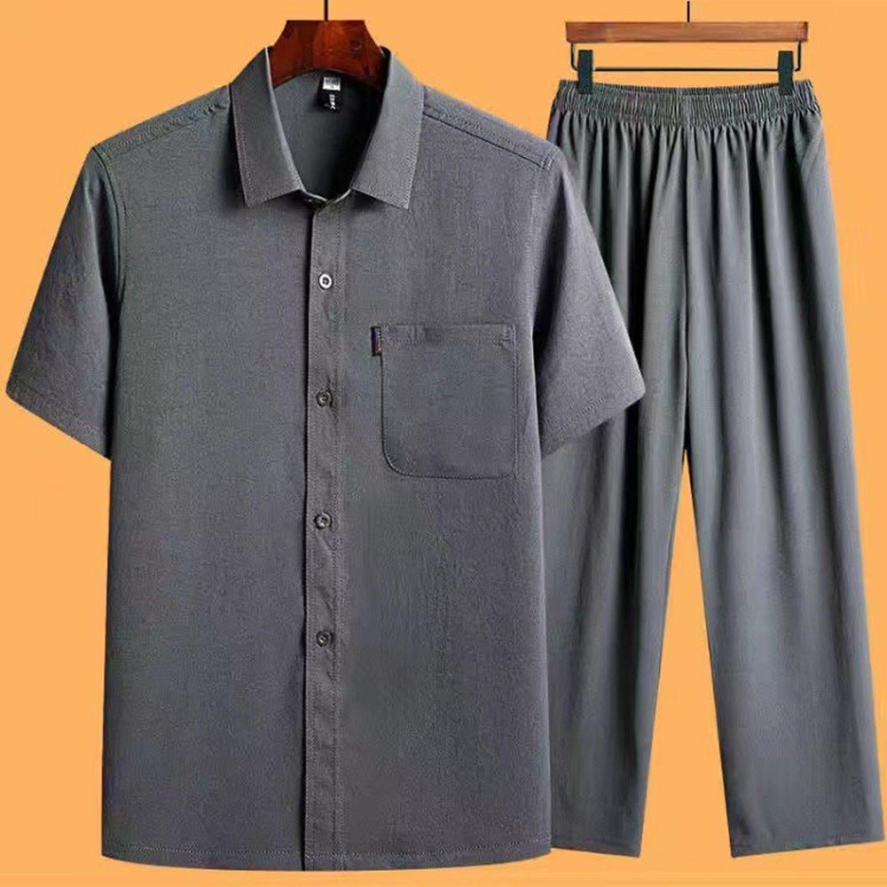 Ensemble Décontracté Homme – Chemise & Pantalon en Coton ICE Ultra Léger - Louis Alat