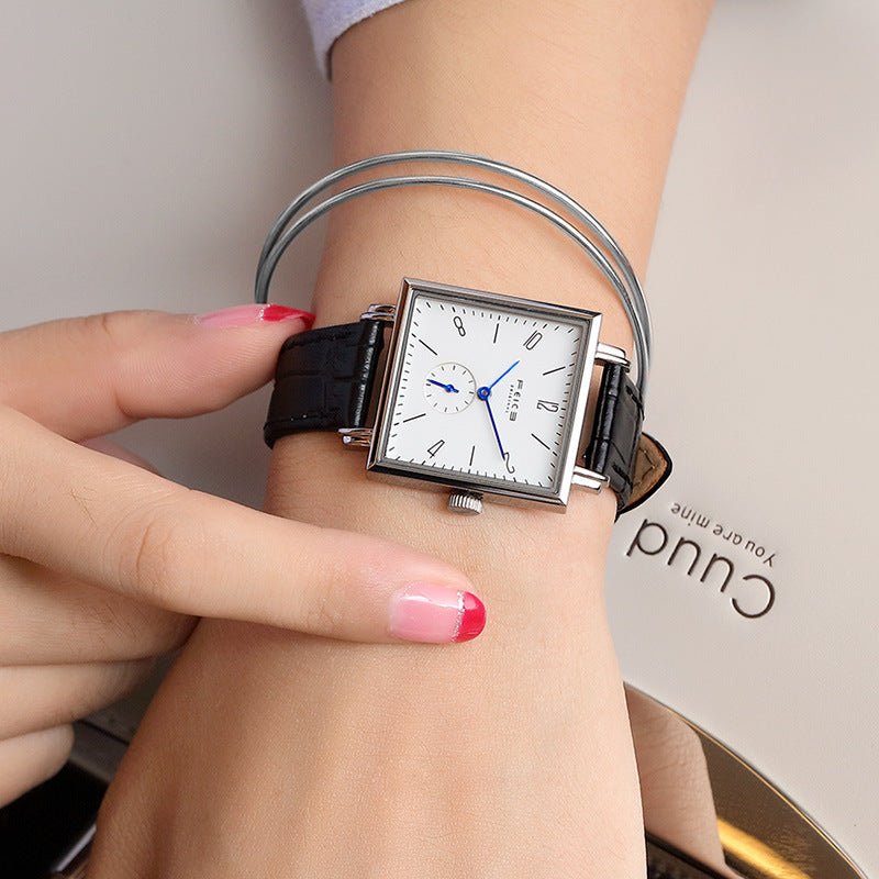 Montre Carrée Minimaliste Unisexe – Cuir Véritable & Mouvement Japonais - Louis Alat