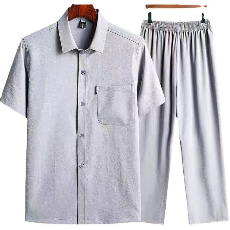 Ensemble Décontracté Homme – Chemise & Pantalon en Coton ICE Ultra Léger - Louis Alat