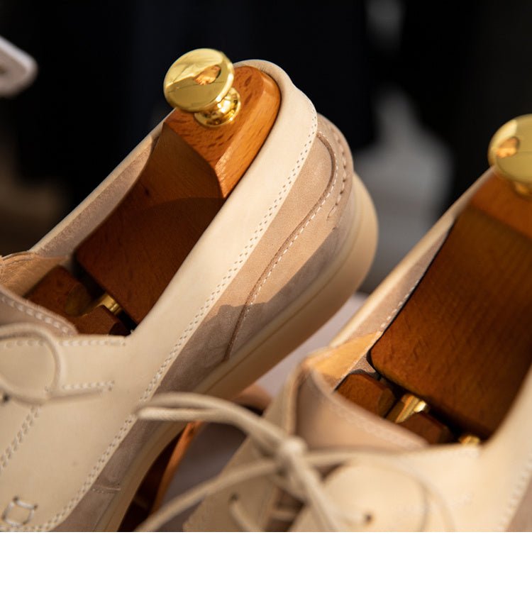 Chaussures bateau homme en daim vintage mercerisé | Élégance et confort luxe - Louis Alat