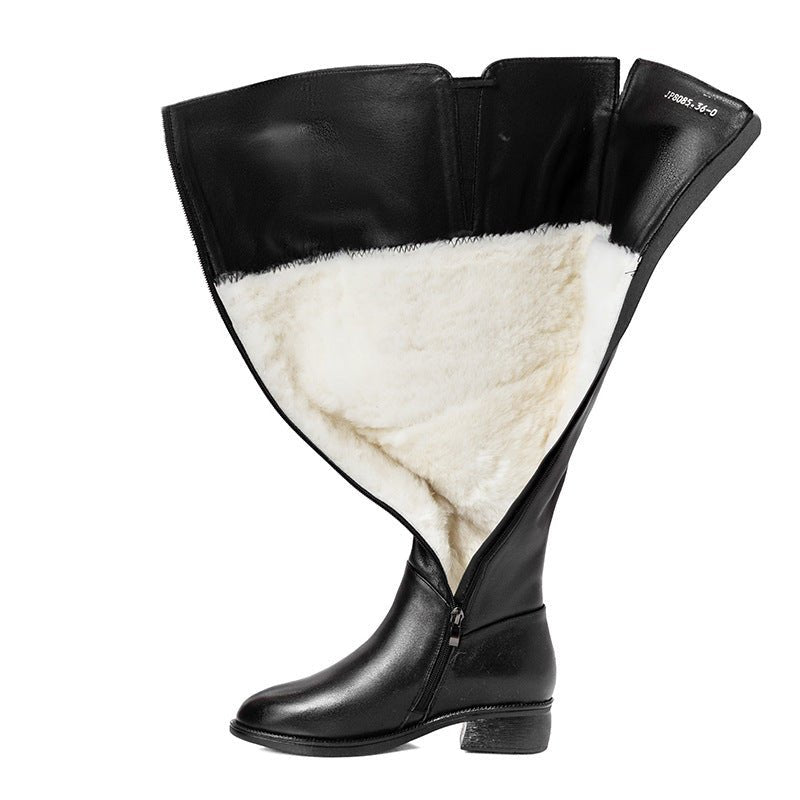 Bottes Hautes Femme « Royal Shearling » – Cuir Véritable & Doublure Laine Mérinos - Louis Alat