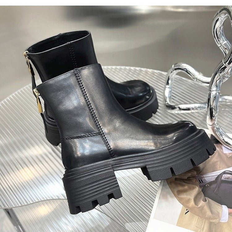 Bottines courtes femme “Midnight Luxe” – Talon épais & coupe chic - Louis Alat