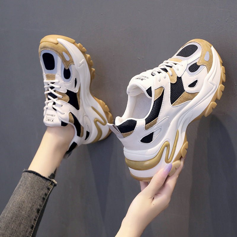 Trifle Retro Sneakers Casual – Sneakers à Couleur Assortie pour Étudiant (Noir, Kaki) - Louis Alat
