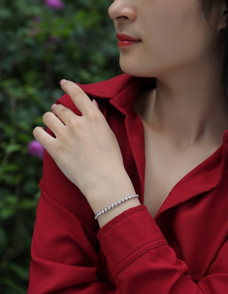 💎 Galaxy Dream – Bracelet Tennis en Moissanite & Argent S925 | Éclat Céleste 💎 - Louis Alat
