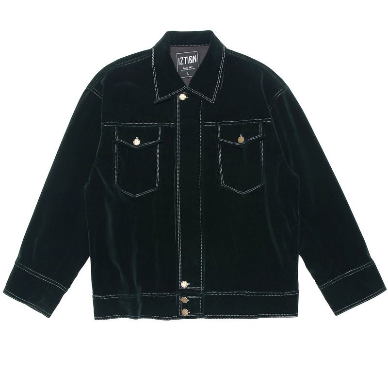 Veste Homme Velours Vert Foncé – Élégance Exclusive Style Hong Kong - Louis Alat
