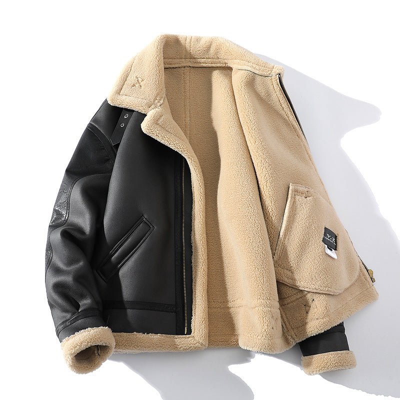 Blouson Hiver Homme Doublé Polaire – Style Shearling Vintage - Louis Alat
