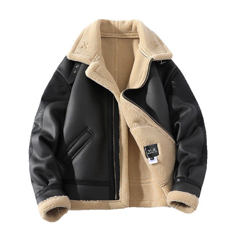 Blouson Hiver Homme Doublé Polaire – Style Shearling Vintage - Louis Alat