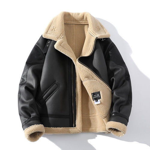 Blouson Hiver Homme Doublé Polaire – Style Shearling Vintage - Louis Alat