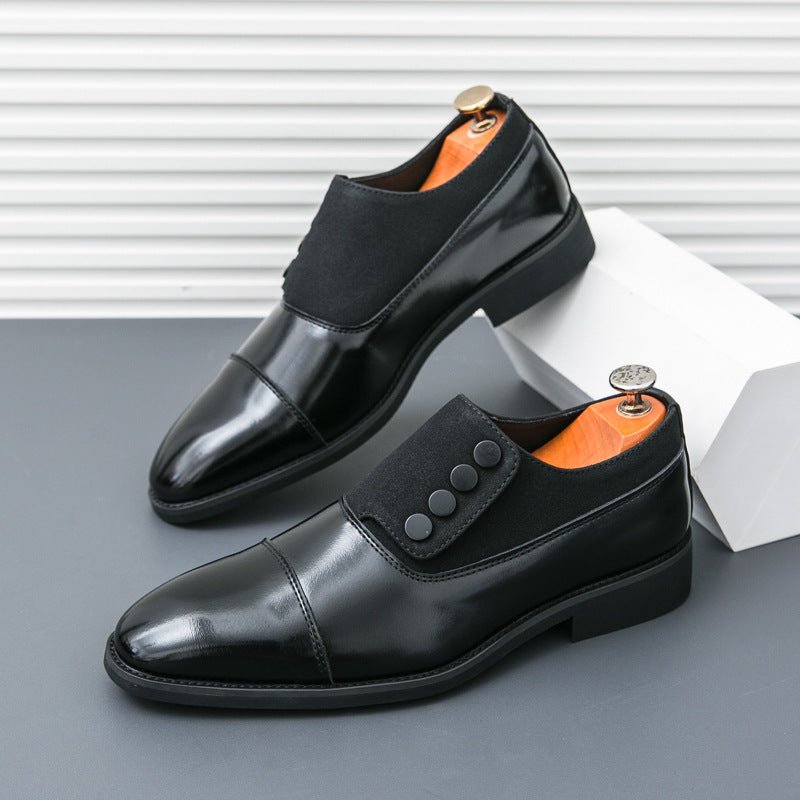 Mocassins Homme Cuir à Bout Pointu Sans Lacets Luxe - Louis Alat
