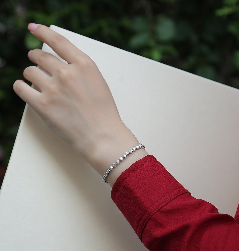 💎 Galaxy Dream – Bracelet Tennis en Moissanite & Argent S925 | Éclat Céleste 💎 - Louis Alat
