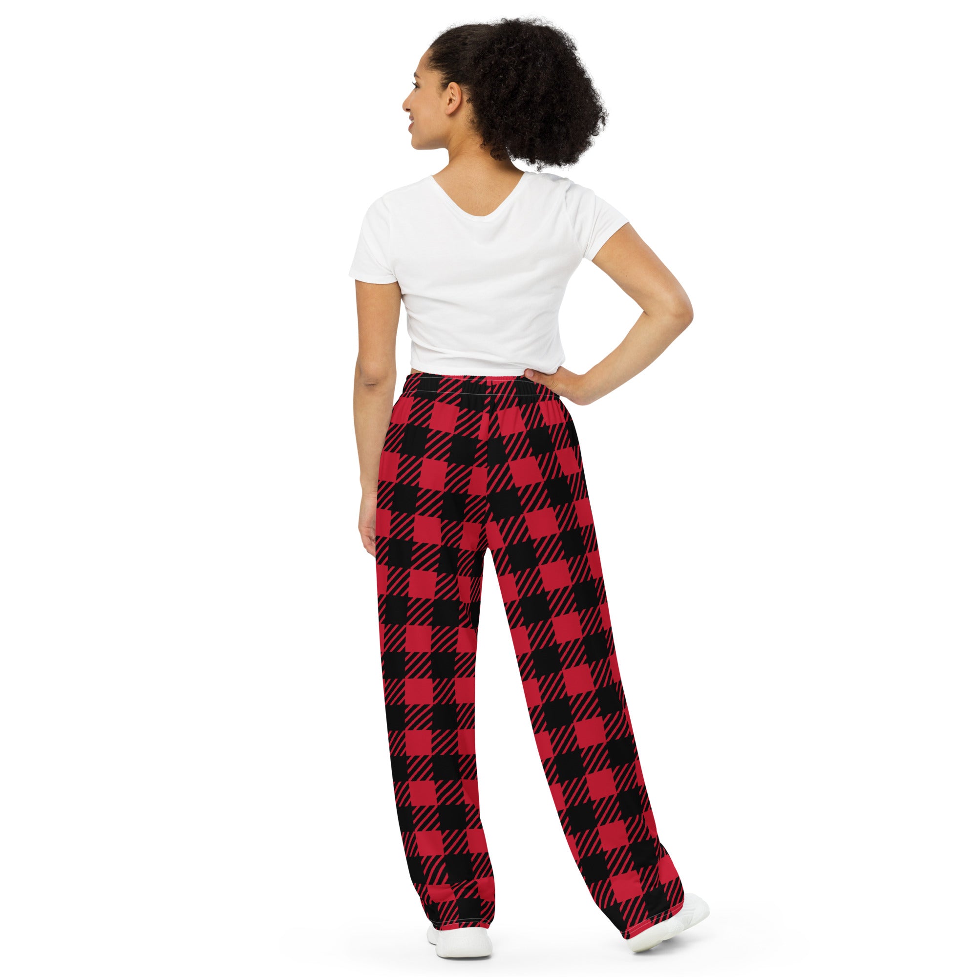 Pantalon Unisexe Plaid Rouge – Confort & Style Urbain - Louis Alat