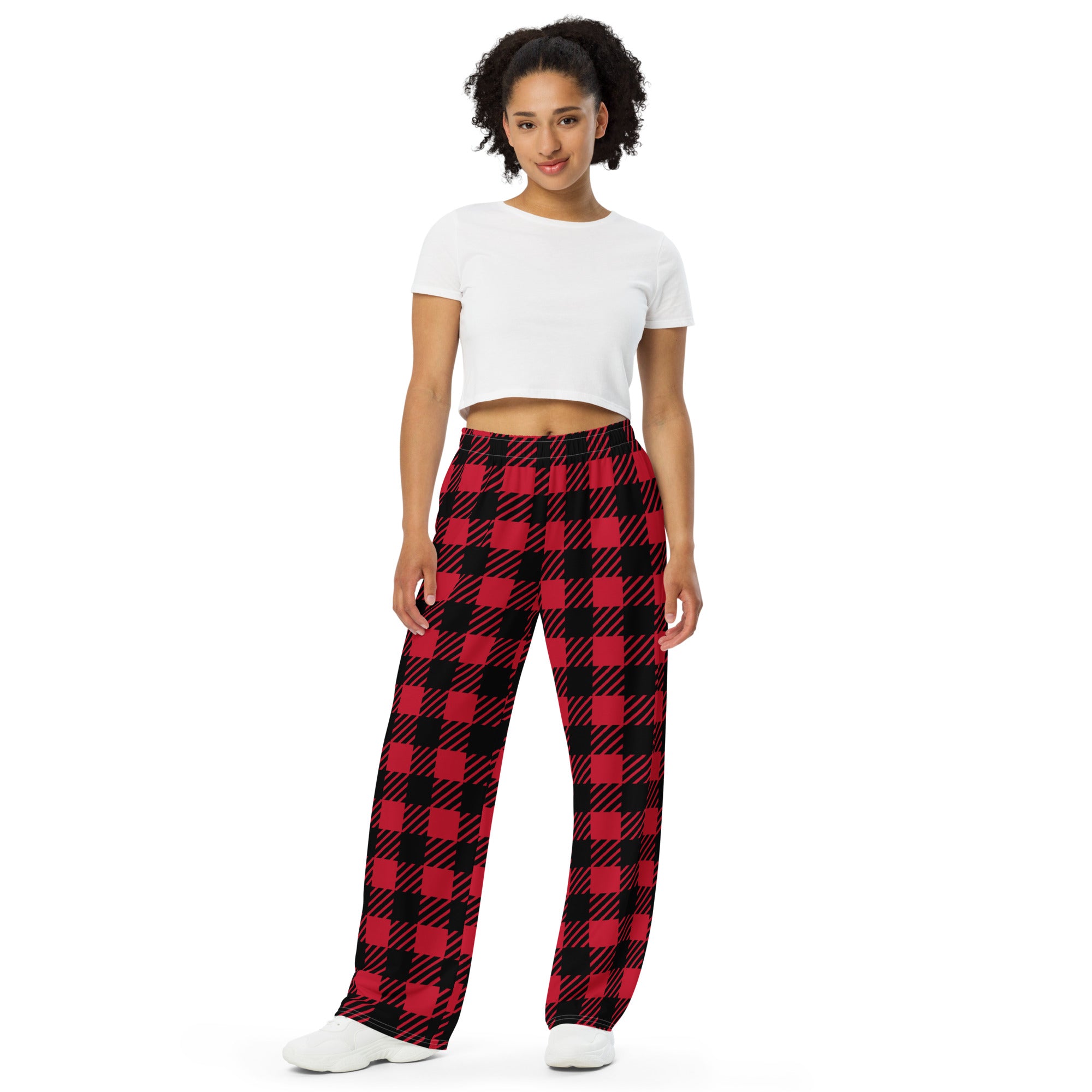 Pantalon Unisexe Plaid Rouge – Confort & Style Urbain - Louis Alat