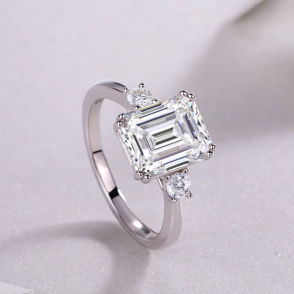 Bague de Fiançailles Émeraude en Moissanite - Louis Alat