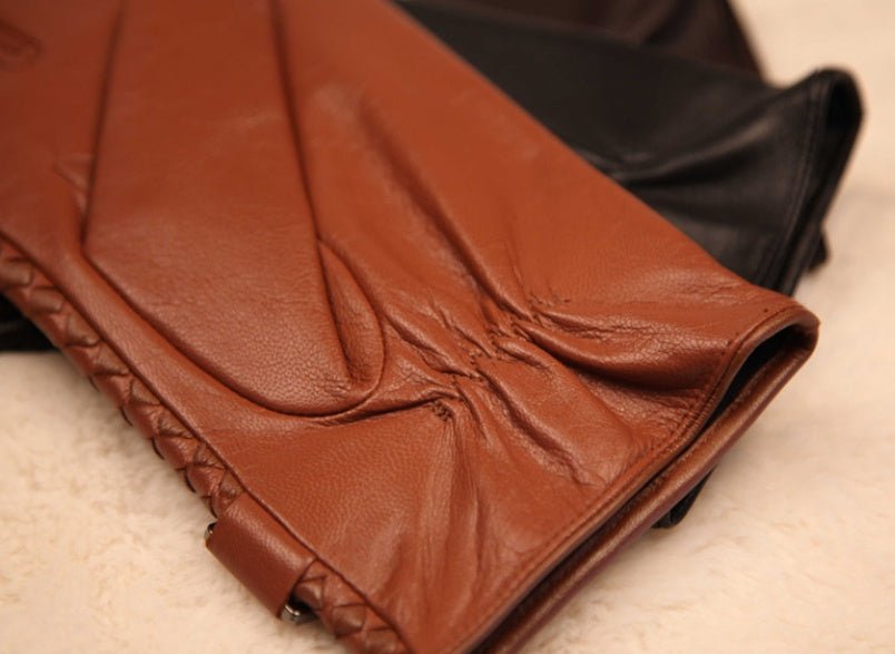 Gants en cuir tressé pour homme – Collection Luxe Automne & Hiver - Louis Alat