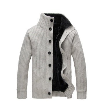 Veste Tricot Homme Hiver – Col Montant & Doublure Thermique - Louis Alat