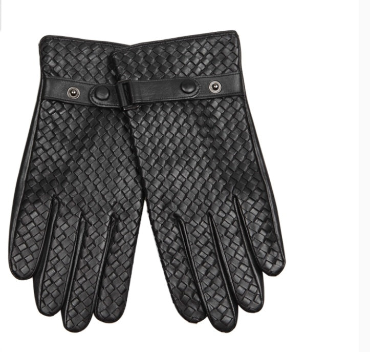 Gants en cuir tressé pour homme – Collection Luxe Automne & Hiver - Louis Alat