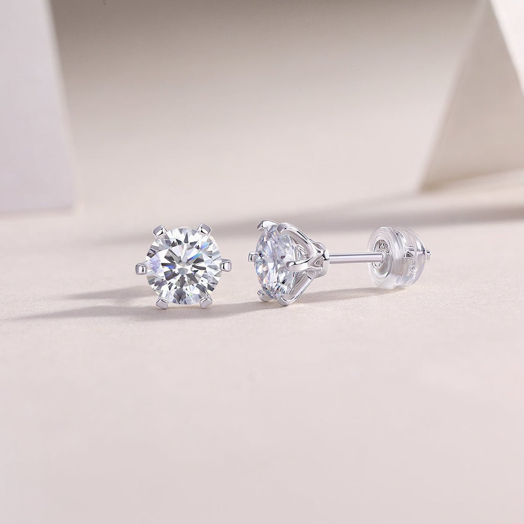 🌙 Quiet Luxury – Boucles d’Oreilles Clou en Moissanite & Argent S925 - Louis Alat