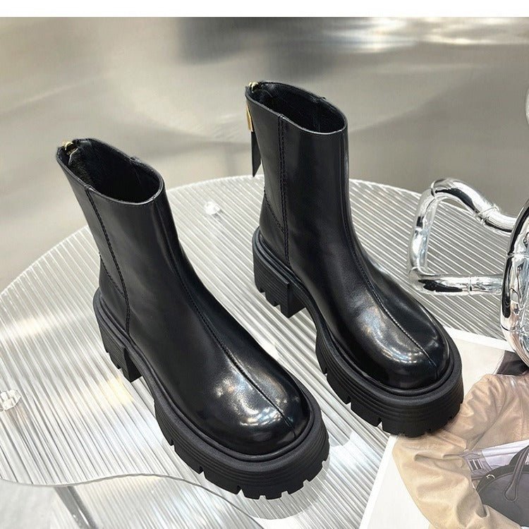 Bottines courtes femme “Midnight Luxe” – Talon épais & coupe chic - Louis Alat
