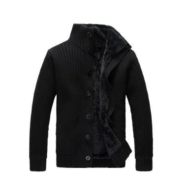 Veste Tricot Homme Hiver – Col Montant & Doublure Thermique - Louis Alat