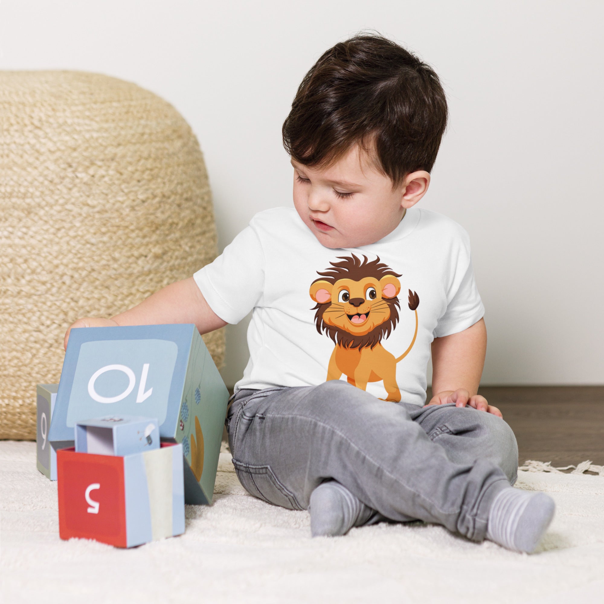 T-shirt Enfant Lion Rigolo – 100% Coton Bio – Doux, Confortable et Résistant (2 - 5 ans) - Louis Alat